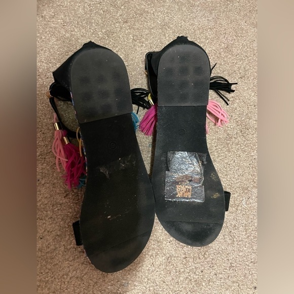 Black multicolored flats size 8 - Picture 5 of 8